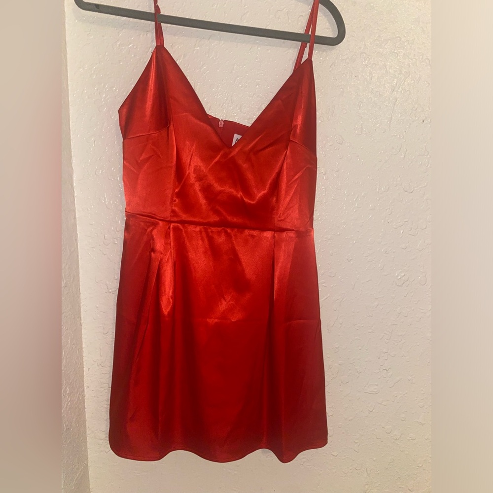 Red satin dress US 6 medium